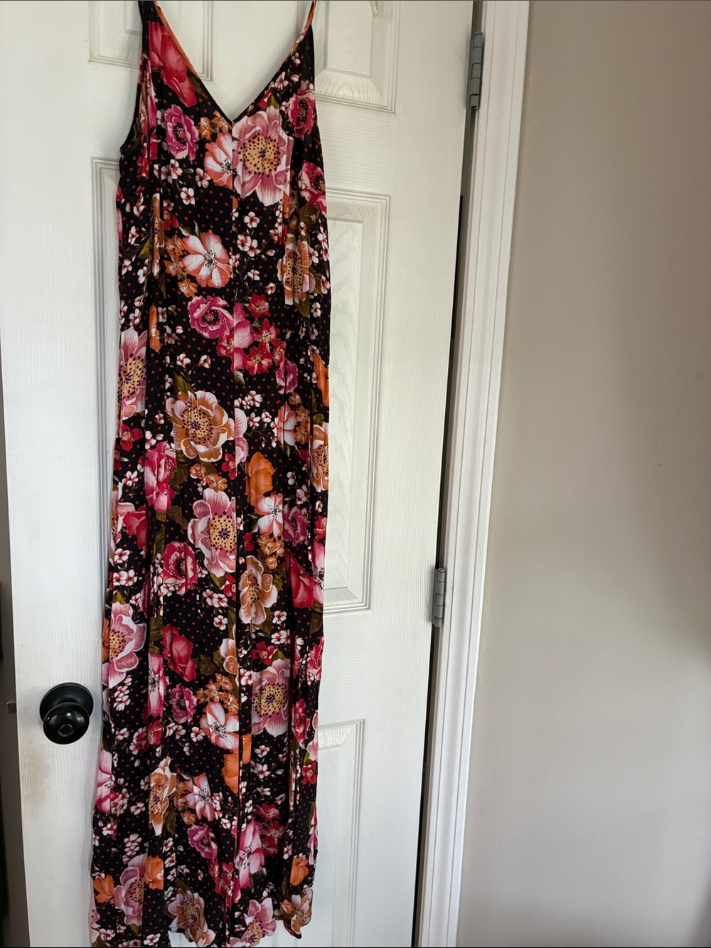 Anthropologie x Kachel Floral Jumpsuit Black Motif Wide Leg Romper Beachy 10